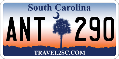 SC license plate ANT290