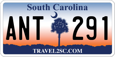 SC license plate ANT291
