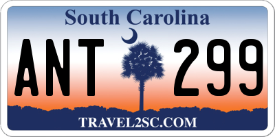SC license plate ANT299