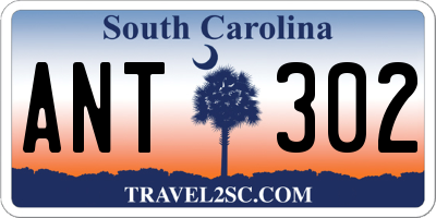SC license plate ANT302