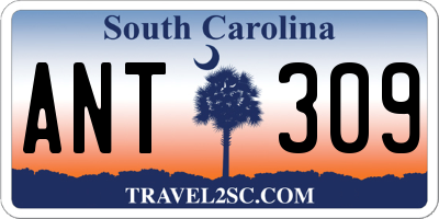 SC license plate ANT309