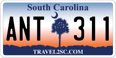 SC license plate ANT311