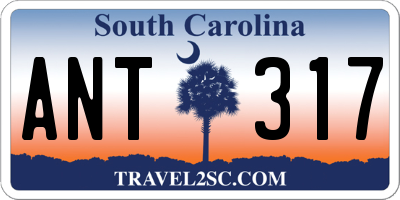 SC license plate ANT317