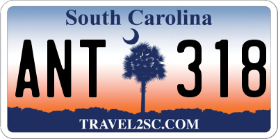 SC license plate ANT318