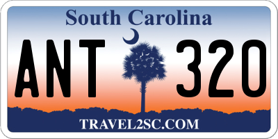 SC license plate ANT320