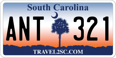 SC license plate ANT321