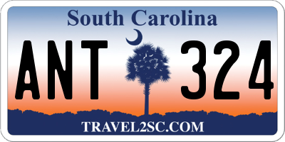 SC license plate ANT324