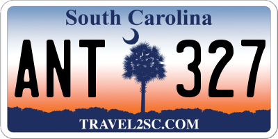 SC license plate ANT327