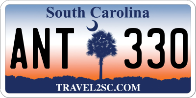 SC license plate ANT330