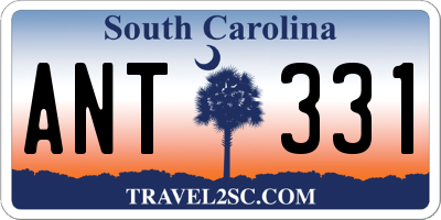 SC license plate ANT331