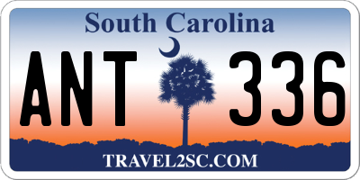 SC license plate ANT336