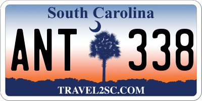 SC license plate ANT338