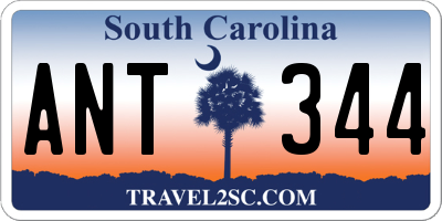 SC license plate ANT344