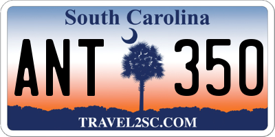 SC license plate ANT350