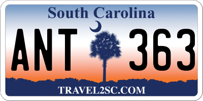 SC license plate ANT363