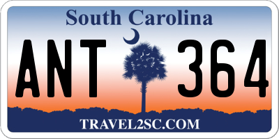 SC license plate ANT364