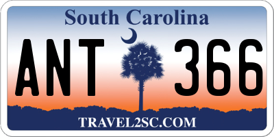 SC license plate ANT366