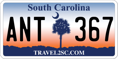 SC license plate ANT367