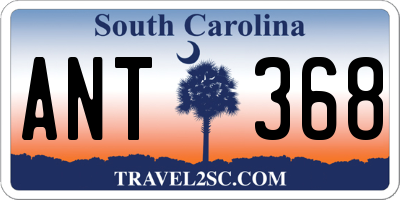 SC license plate ANT368