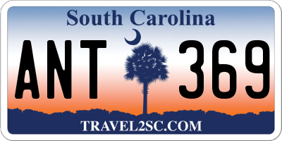 SC license plate ANT369
