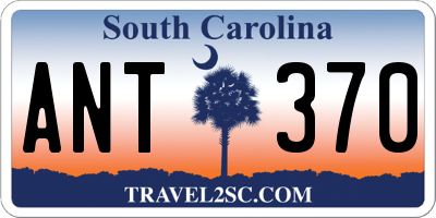 SC license plate ANT370