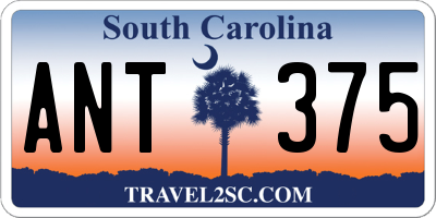 SC license plate ANT375