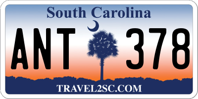 SC license plate ANT378