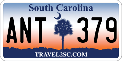 SC license plate ANT379