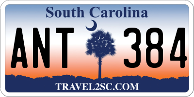 SC license plate ANT384