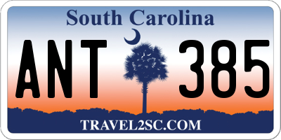 SC license plate ANT385