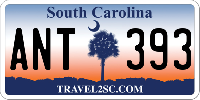 SC license plate ANT393