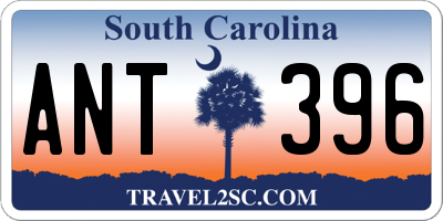 SC license plate ANT396