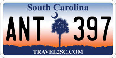 SC license plate ANT397