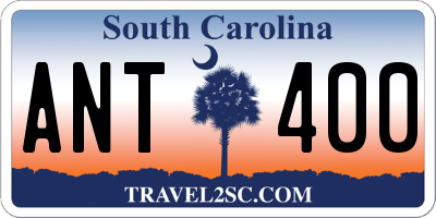 SC license plate ANT400