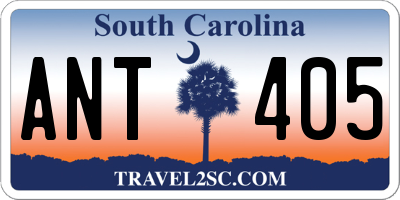 SC license plate ANT405