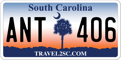 SC license plate ANT406
