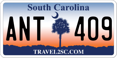 SC license plate ANT409
