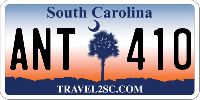 SC license plate ANT410