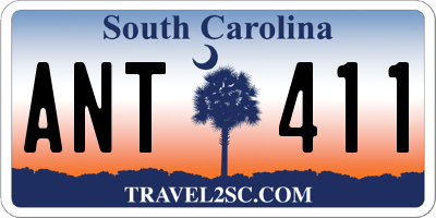 SC license plate ANT411