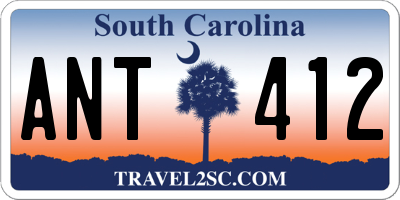 SC license plate ANT412