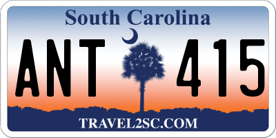 SC license plate ANT415
