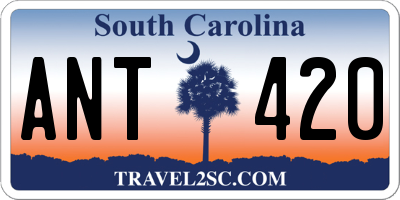 SC license plate ANT420