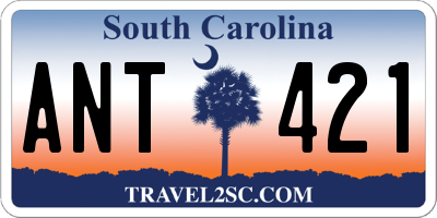 SC license plate ANT421