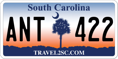 SC license plate ANT422