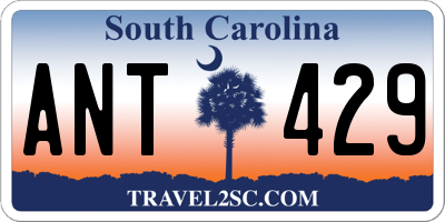 SC license plate ANT429