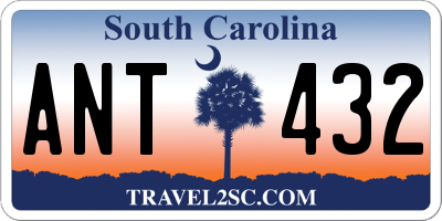 SC license plate ANT432