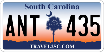 SC license plate ANT435