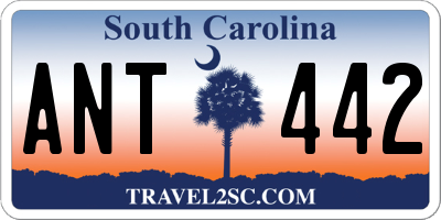 SC license plate ANT442