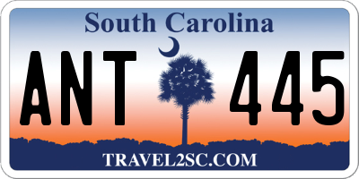 SC license plate ANT445