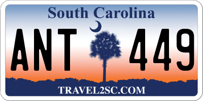 SC license plate ANT449
